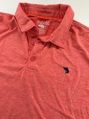 Salt Life SLX Mens XL Golf Polo Coral Heather GUC